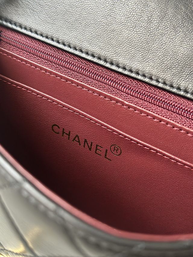 CC original lambskin mini flap bag AS3349 black