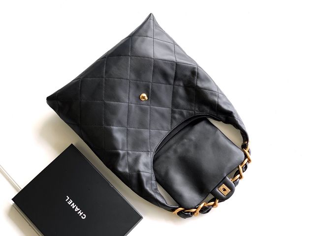 CC original calfskin large hobo bag AS54000 black