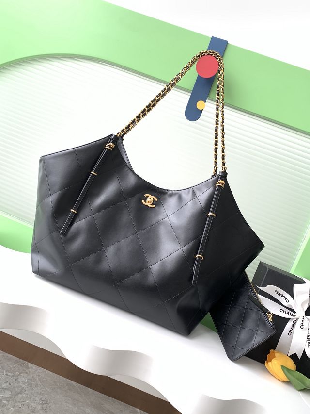 CC original calfskin maxi shopping bag AS5463 black