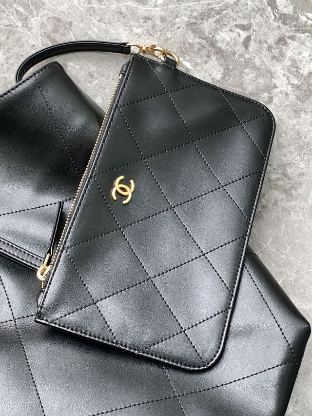 CC original calfskin maxi shopping bag AS5463 black