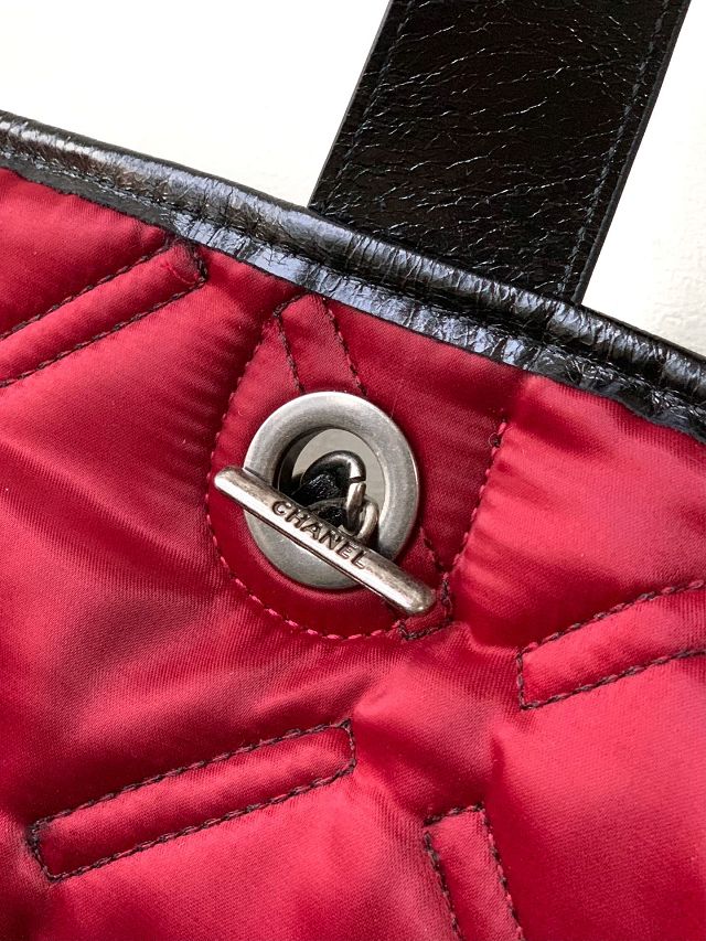 CC original calfskin shopping tote bag AS3355 black