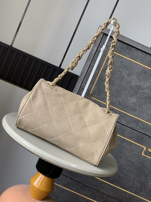 CC original suede flap bag AS0505 beige