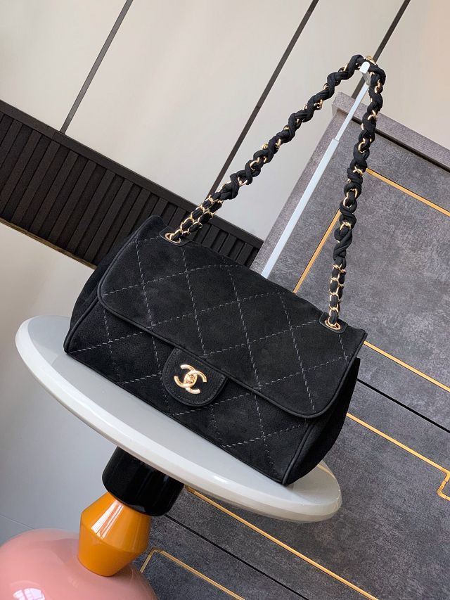 CC original suede flap bag AS0505 black