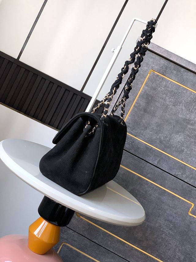 CC original suede flap bag AS0505 black