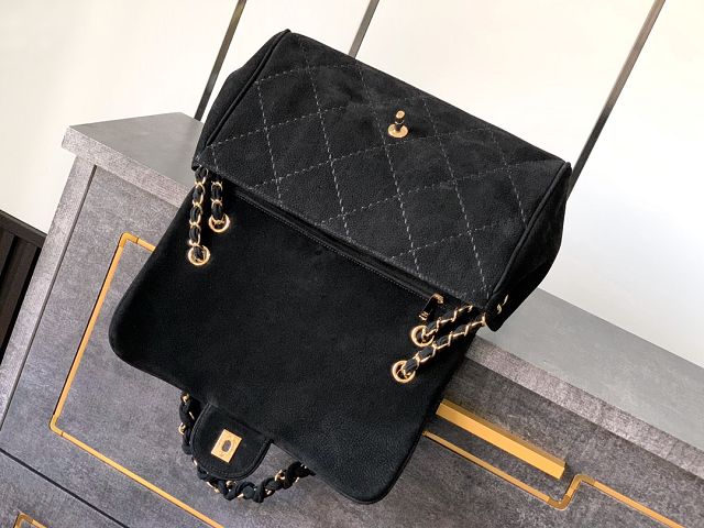 CC original suede flap bag AS0505 black