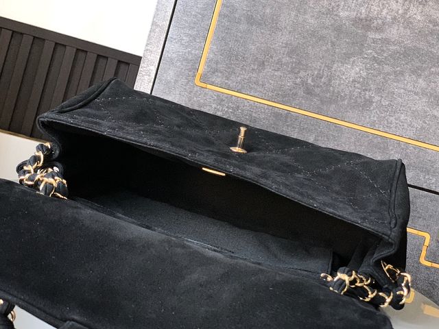 CC original suede flap bag AS0505 black