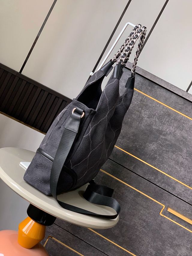 CC original suede large tote bag AS0503 black