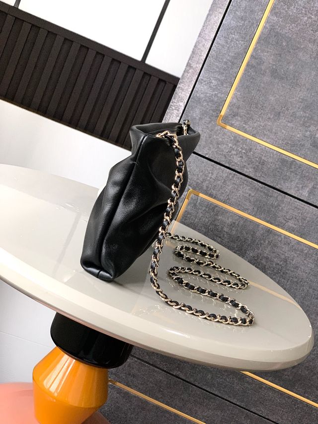 CC original lambskin clutch with chain AP4613 black