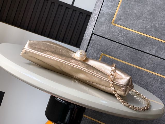 CC original lambskin clutch with chain AP4613 gold