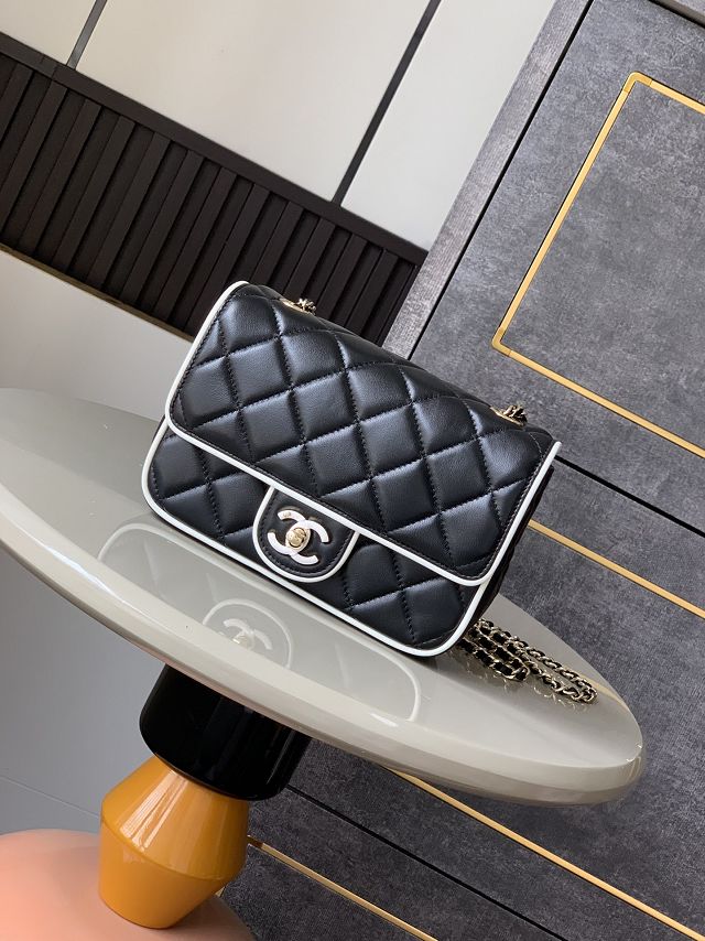CC original lambskin mini flap bag AS5151 black