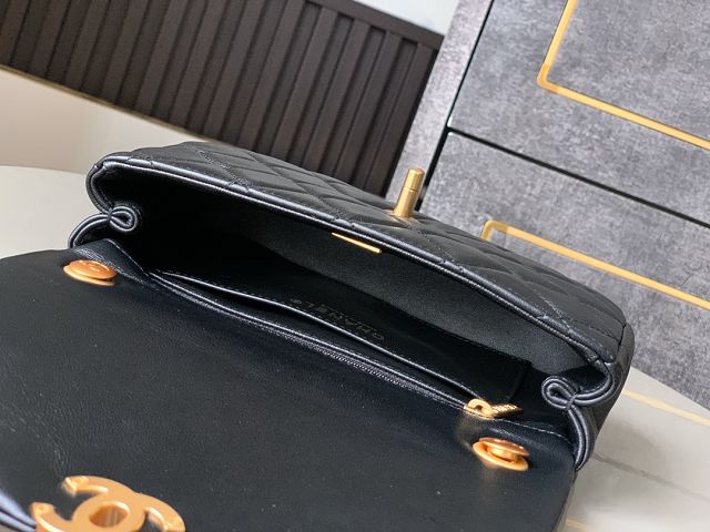 CC original lambskin mini flap bag AS5352 black 