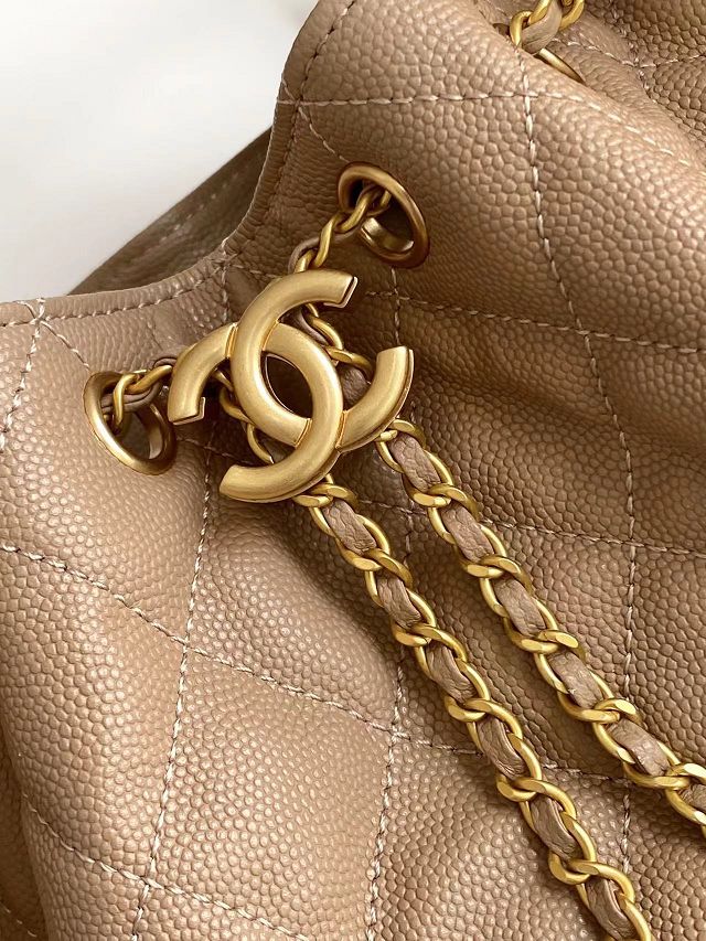 CC original grained calfskin 25 small handbag AS5293 apricot