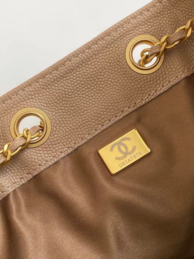 CC original grained calfskin 25 small handbag AS5293 apricot