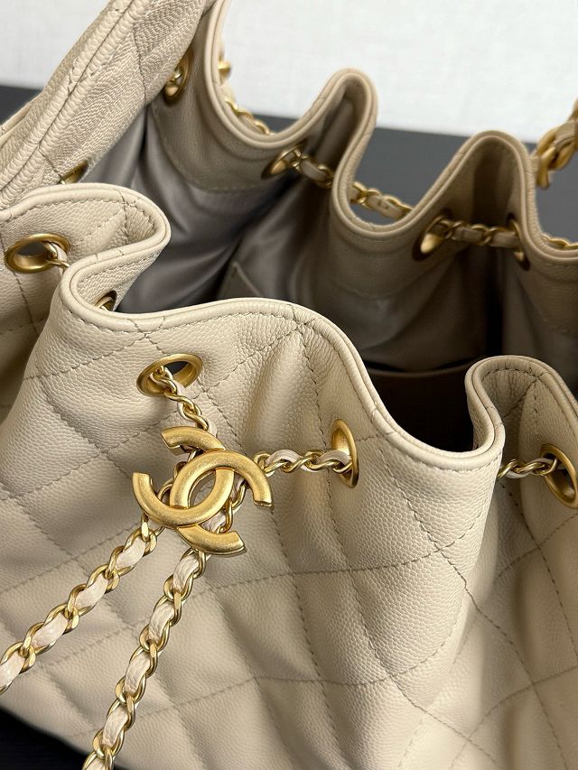 CC original grained calfskin 25 small handbag AS5293 apricot