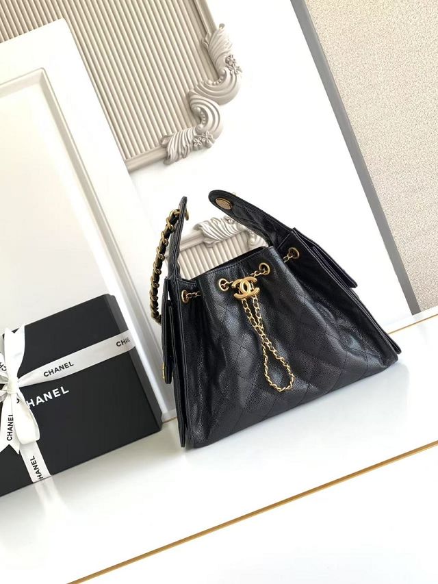 CC original grained calfskin 25 small handbag AS5293 black