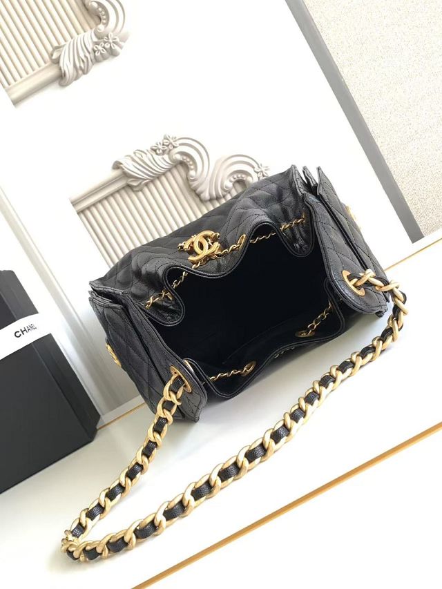 CC original grained calfskin 25 small handbag AS5293 black