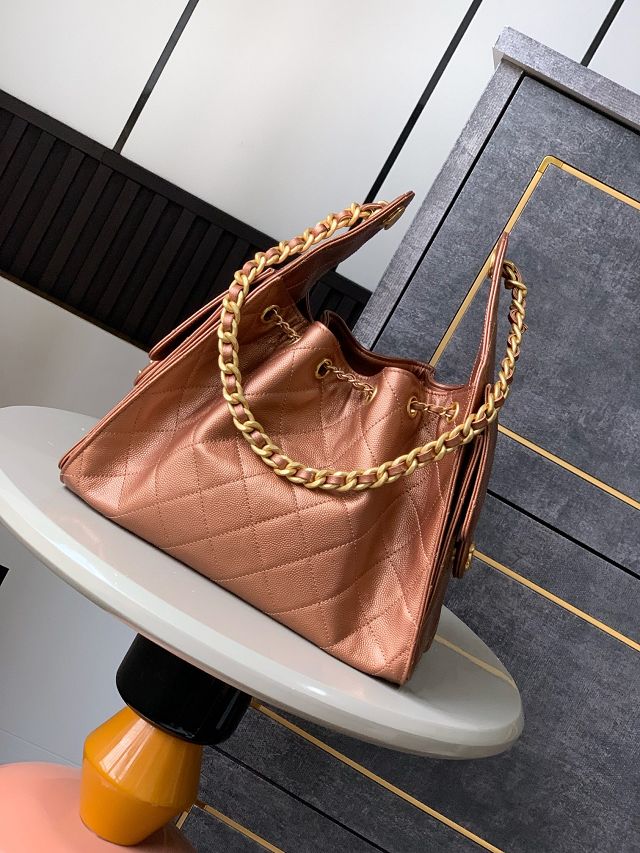 CC original grained calfskin 25 small handbag AS5293 brozen