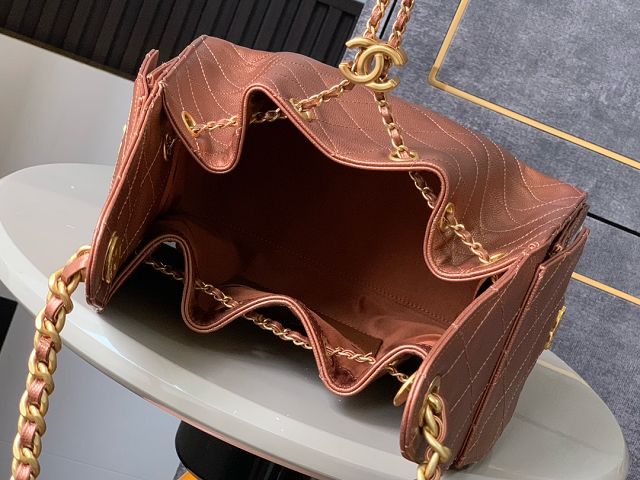 CC original grained calfskin 25 small handbag AS5293 brozen