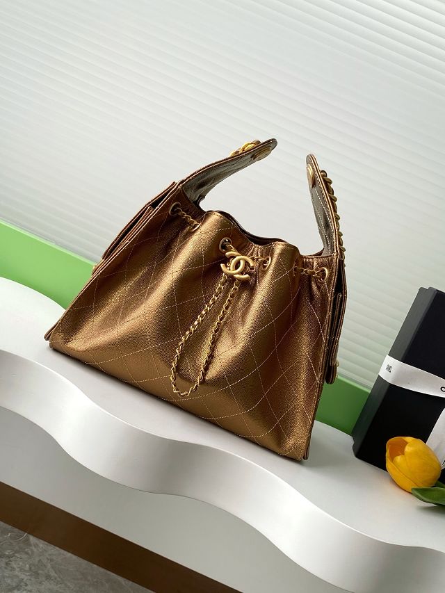 CC original grained calfskin 25 small handbag AS5293 gold