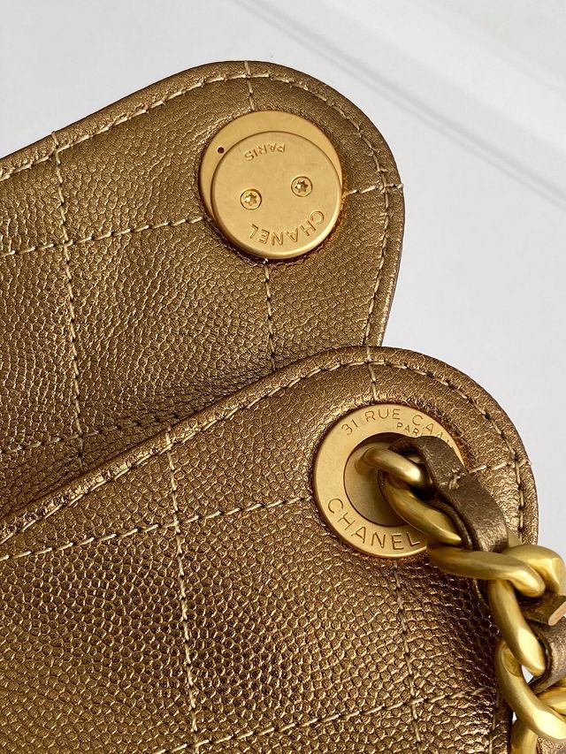 CC original grained calfskin 25 small handbag AS5293 gold