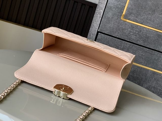 CC original grained calfskin flap phone holder AP3238 beige