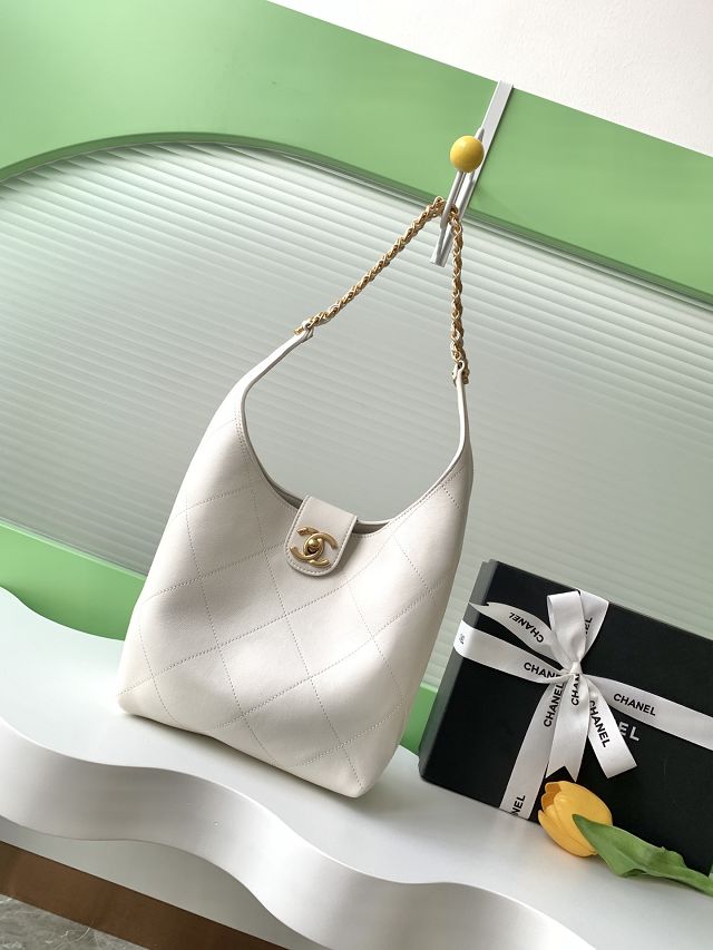 CC original lambskin hobo handbag AS5403 white