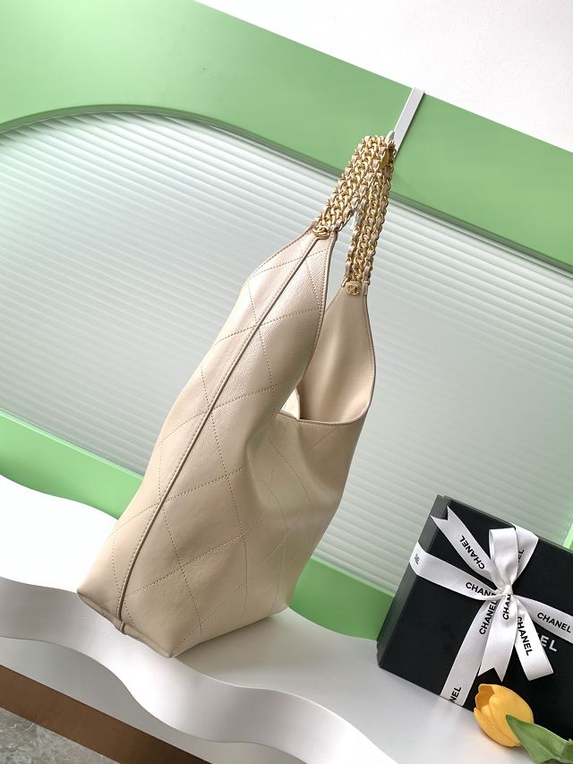 CC original lambskin large hobo handbag AS5425 beige