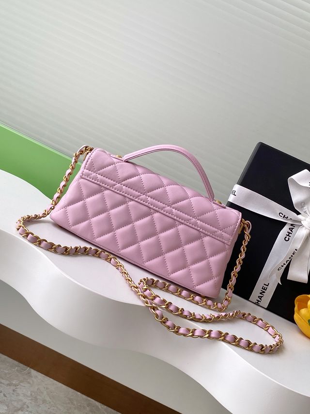 CC original lambskin mini top handle flap bag AS5354 pink