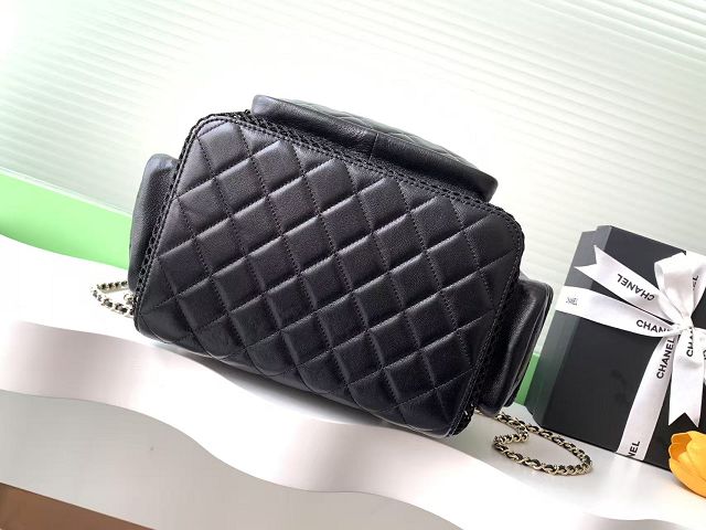 CC original mesh&lambskin large backpack AS5492 black