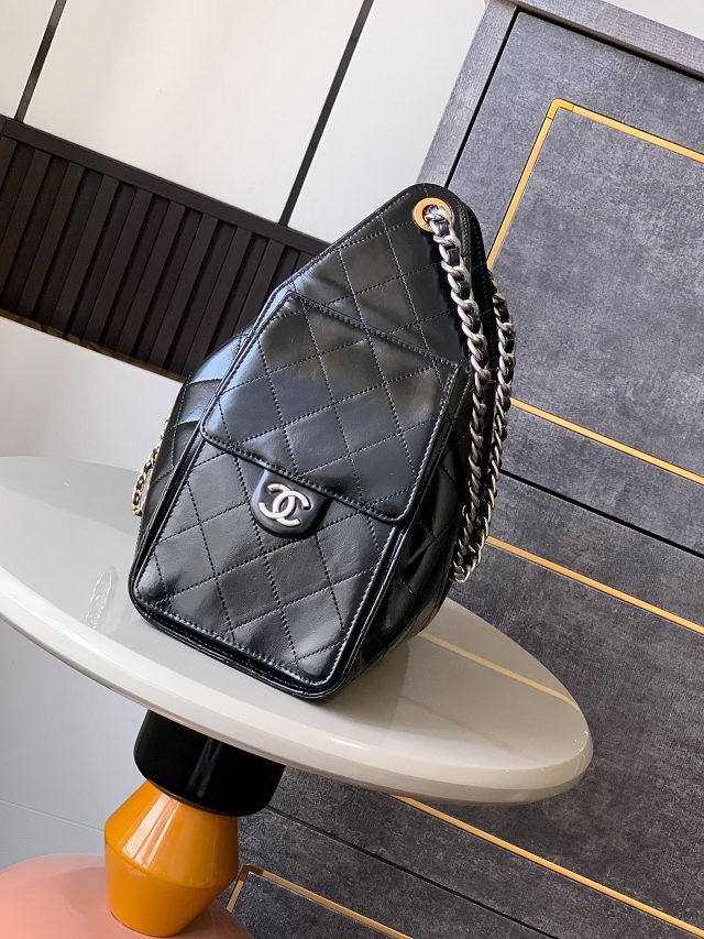 CC original shiny calfskin 25 small handbag AS5293 black