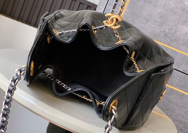 CC original shiny calfskin 25 small handbag AS5293 black