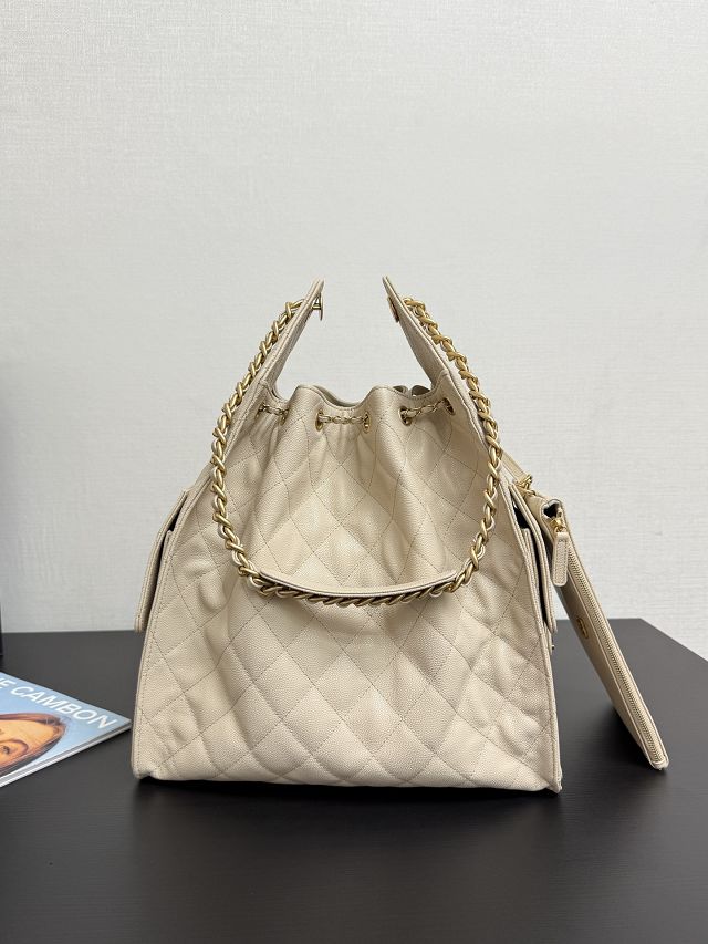 CC original grained calfskin 25 medium handbag AS5311 beige