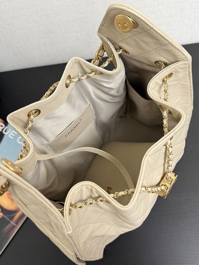 CC original grained calfskin 25 medium handbag AS5311 beige