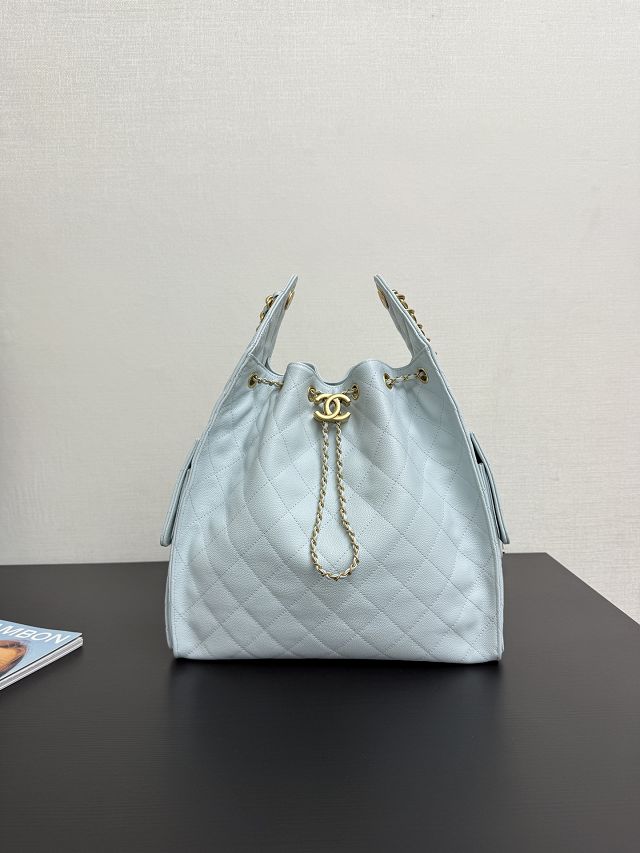 CC original grained calfskin 25 medium handbag AS5311 light blue