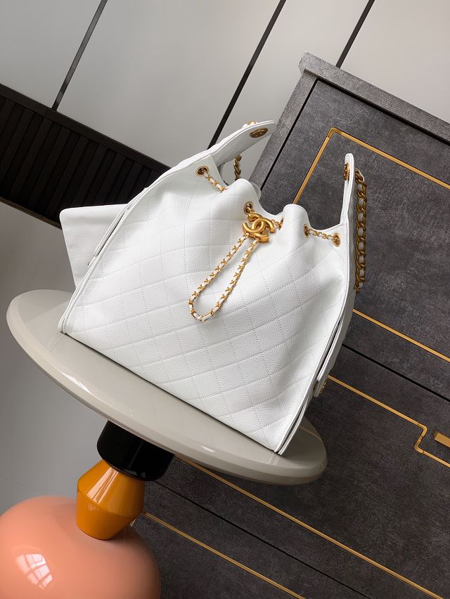 CC original grained calfskin 25 medium handbag AS5311 white