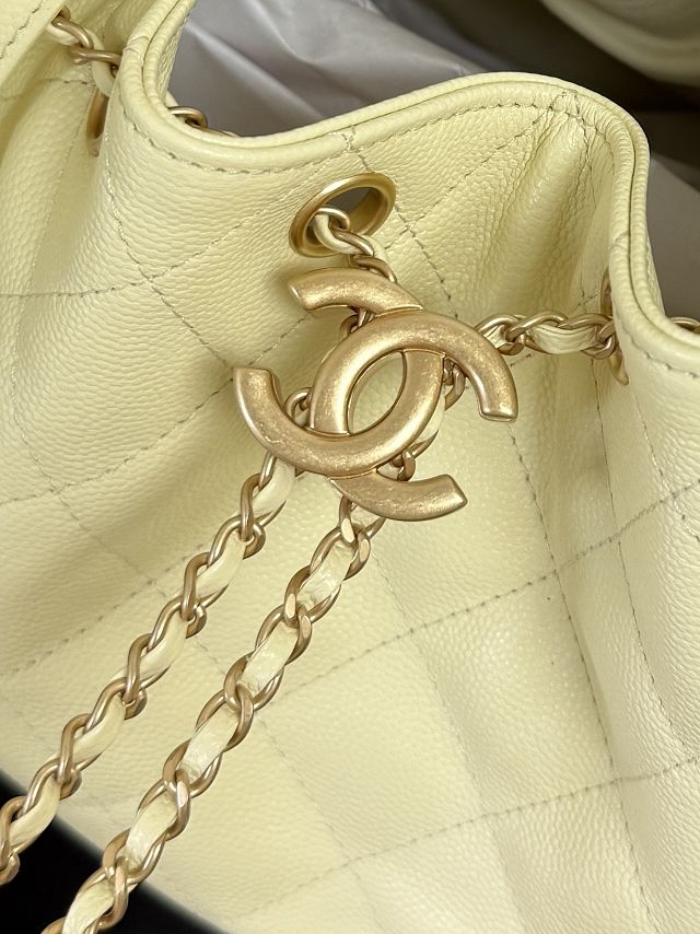 CC original grained calfskin 25 medium handbag AS5311 yellow