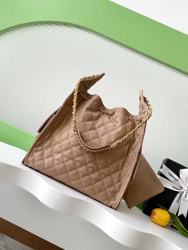 CC original grained calfskin 25 medium handbag AS5311 apricot