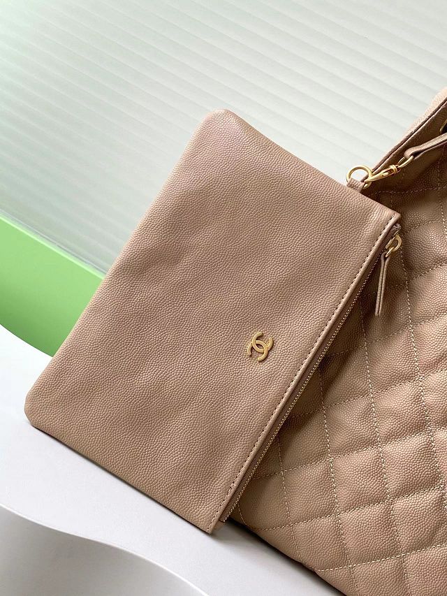 CC original grained calfskin 25 medium handbag AS5311 apricot