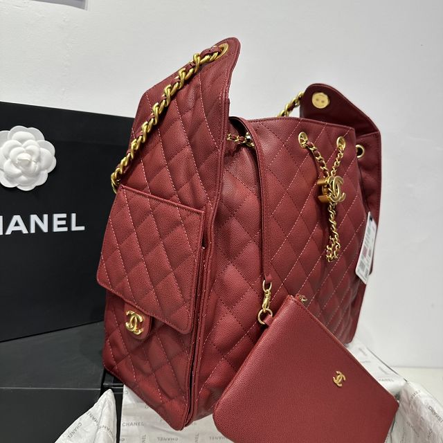 CC original grained calfskin 25 medium handbag AS5311 bordeaux