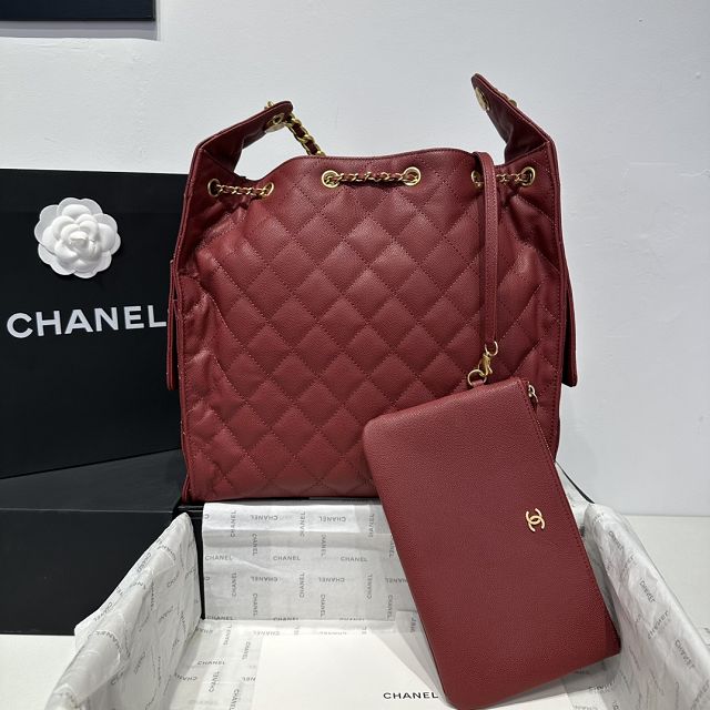 CC original grained calfskin 25 medium handbag AS5311 bordeaux