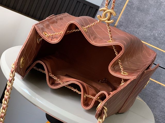 CC original grained calfskin 25 medium handbag AS5311 brozen