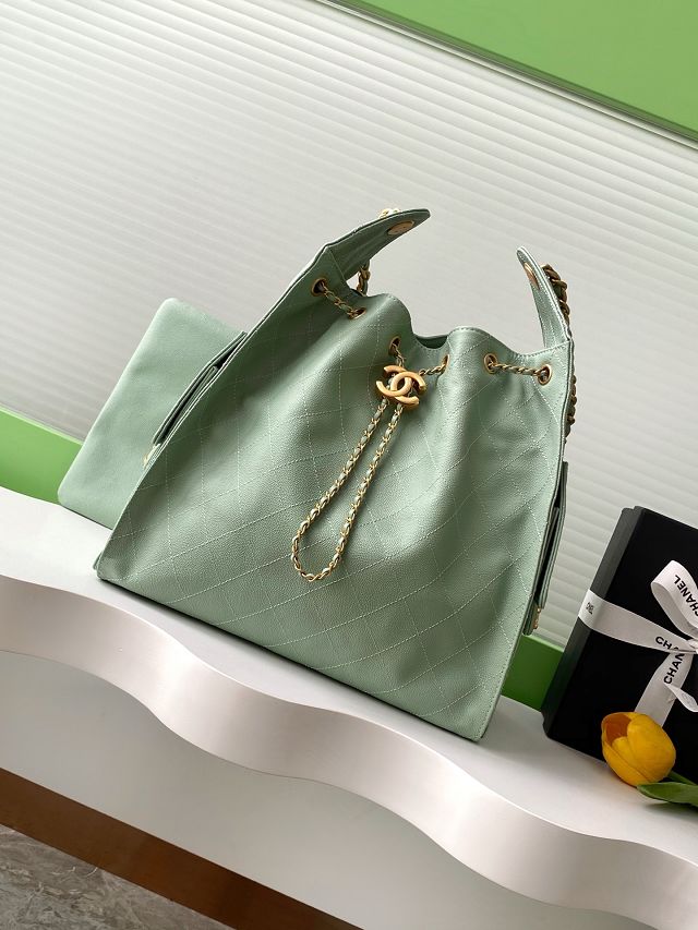 CC original grained calfskin 25 medium handbag AS5311 green