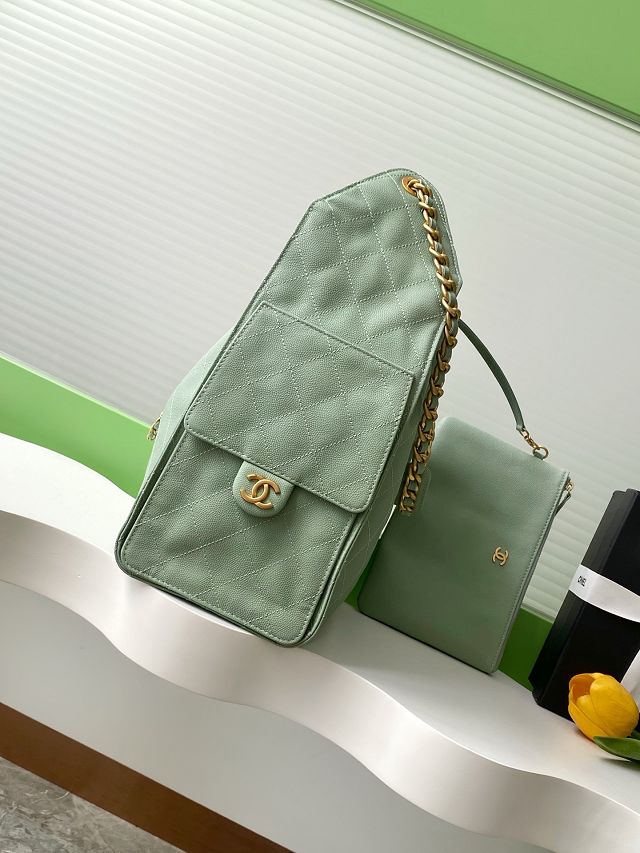 CC original grained calfskin 25 medium handbag AS5311 green