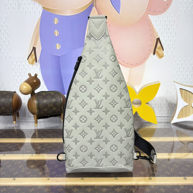 Louis vuitton original calfskin duo slingbag M14916 grey