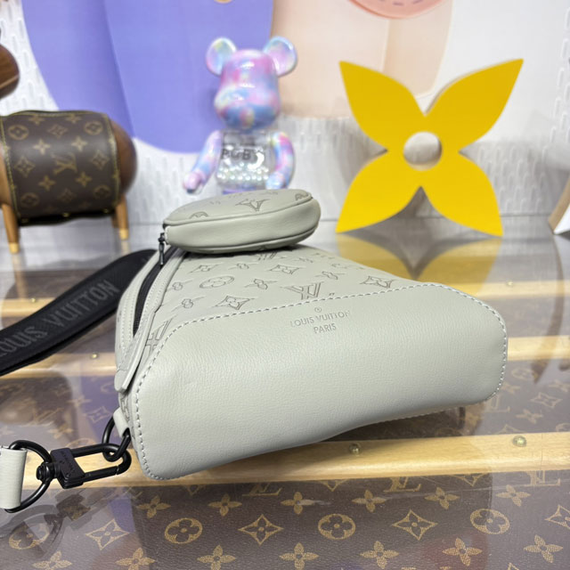 Louis vuitton original calfskin duo slingbag M14916 grey