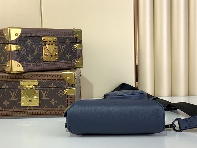 Louis vuitton original calfskin duo slingbag M24467 dark blue