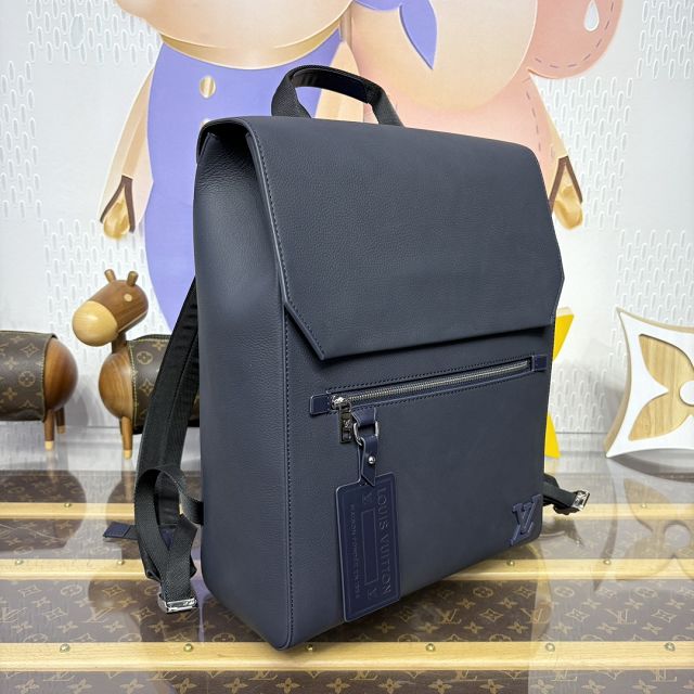 Louis vuitton original calfskin fastline backpack M21367 blue