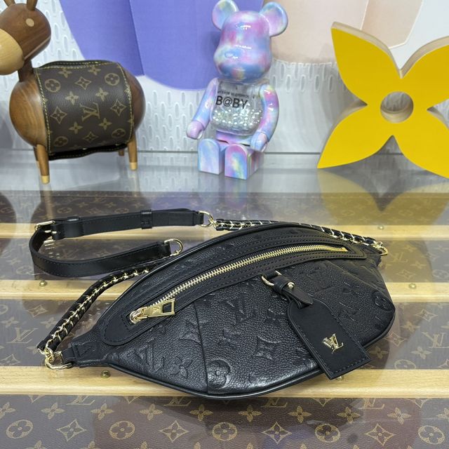 Louis vuitton original calfskin high rise bumbag PM M14353 black