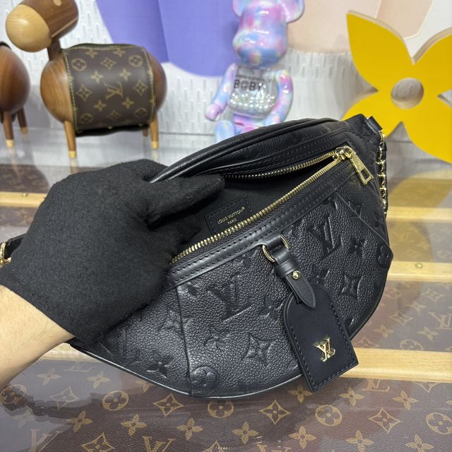 Louis vuitton original calfskin high rise bumbag PM M14353 black