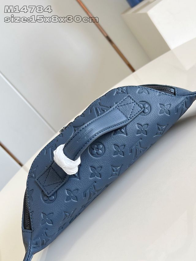 Louis vuitton original calfskin rush bumbag M14784 dark blue